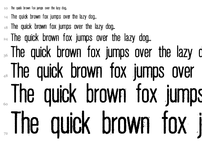 Fresco Stamp font waterfall